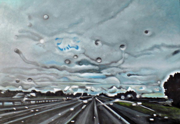 Autobahn, 100x70cm, Öl auf Leinwand (2015)