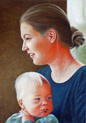 Friederike und Samuel, 60x90cm, Öl auf Leinwand (2015)