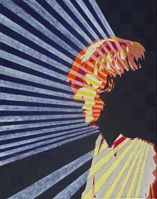 Mein Mann ist hart im Nehmen 3 (Triptychon), Öl auf Leinwand, 40x50cm (2015)