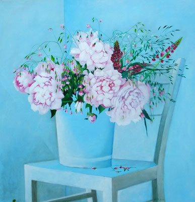 Blaue Stunde, 100x100cm, Öl auf Leinwand (2014)