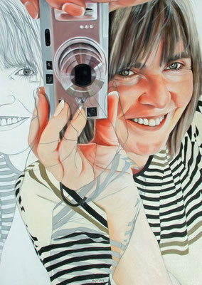 Doppel-Selbstportrait, 70x100cm, Öl auf Leinwand (2013)