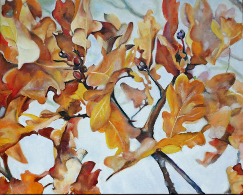 Herbstlaub, Öl auf Leinwand, 40x50cm (2025)