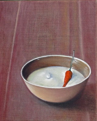 Chili, Öl auf Leinwand, 24x30cm (2018)