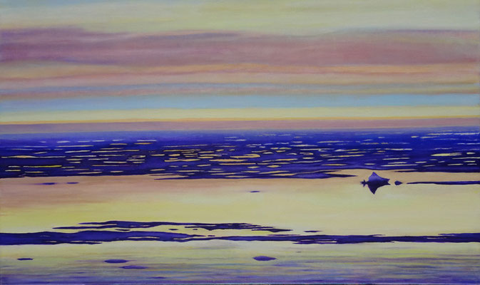 Arktische Landschaft, Öl auf Leinwand, 60x100 cm (2020)