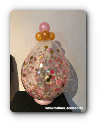 Konfettiballon als Verpackung
