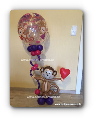 Affe aus Luftballon mit Bubble Ballon