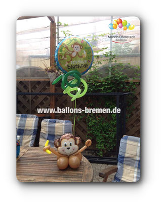 Affen überall - Ballongeschenk mit Banane