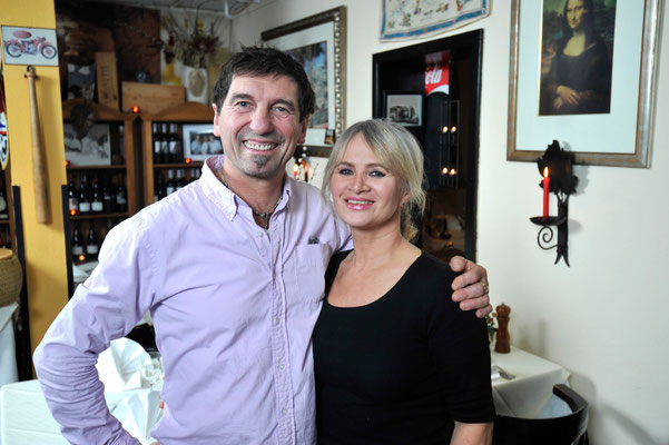 Ristorante Osteria Liguria, Georgie Bellini mit seiner charmanten Frau