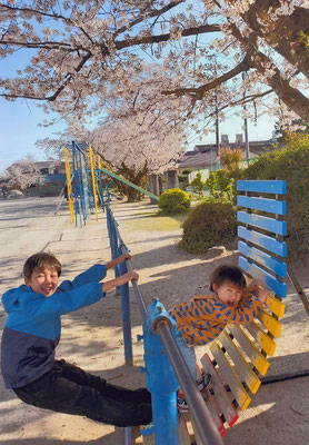 入選　桜の木の下で　片岸　修