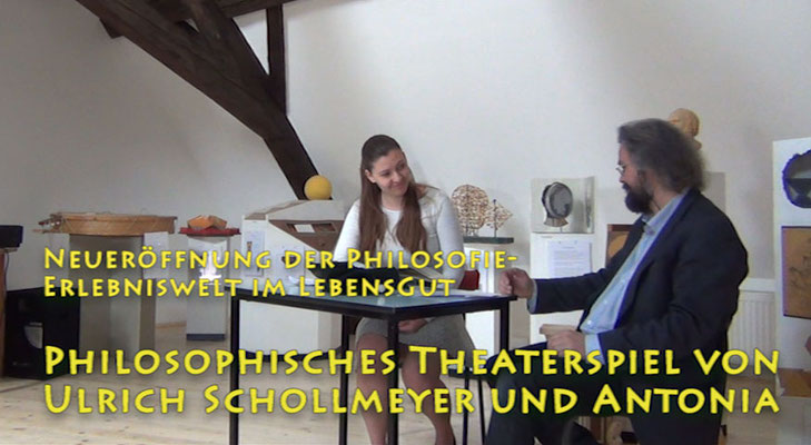 Sophia-Ausstellung Neueröffnung Theaterspiel von Ulrich Schollmeyer und Antonia