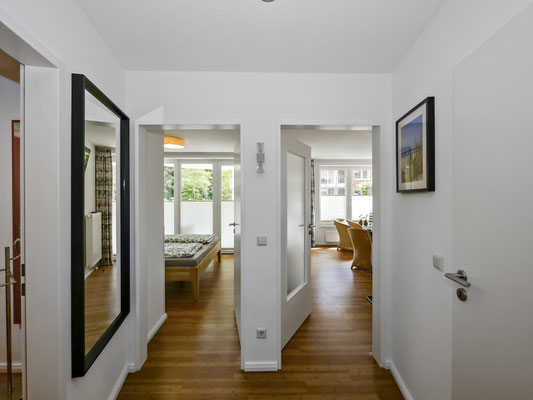 Der Eingangsbereich der Ferienwohnung Nr. 8 in der "Residenz Hohe Lith" in Cuxhaven Duhnen