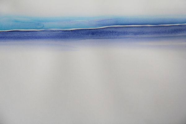 Meer, vom Lido, Venedig, 2014, Aquarell 