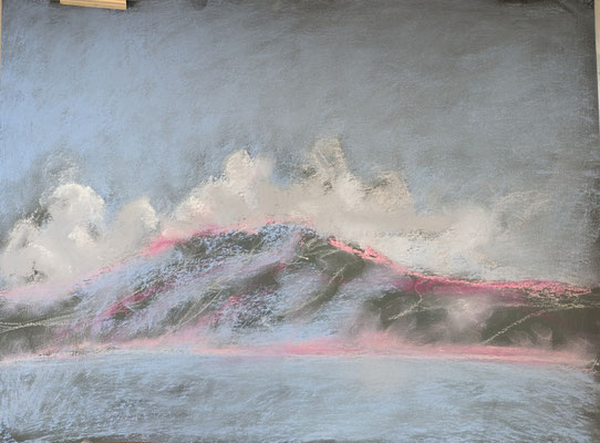 Lago di Garda, Bogliaco, Pleinair, Softpastell, auf grundiertem 450-gr-Papier, 50cmx70cm, 2025, 7. Bild 