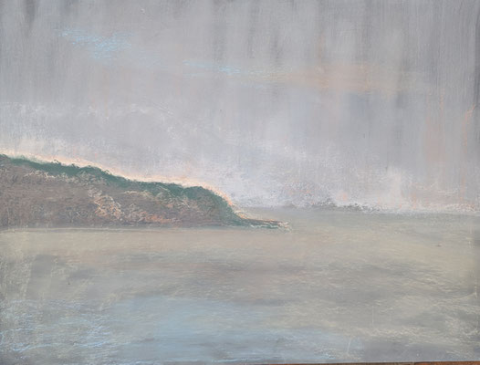 Lago di Garda, Zuino, Pleinair, Softpastell, auf grundiertem 450-gr-Papier, 50cmx70cm, 2025, 8. Bild 