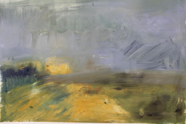 Wüste Negev V, Öl auf Papier, 48x70, 2020