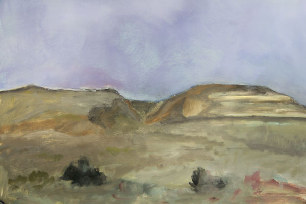 Wüste Negev VI, Öl auf Papier, 48x69, 2020