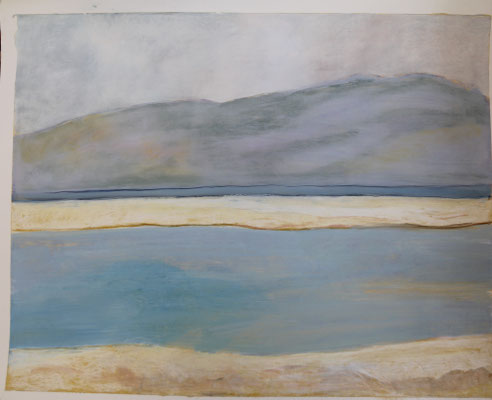 Totes Meer, Pastell, 75x95, 2019