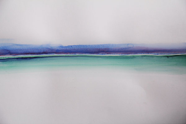 Meer, vom Lido, Venedig, 2014, Aquarell 