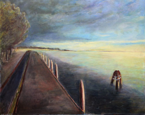 Venedig, Lagune, Acryl, 2015, Privatbesitz