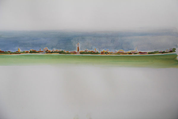 Venedig, vom Lido aus, 2014, Aquarell 2