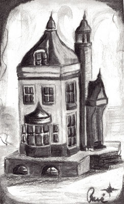 001 - 1964 -Houtskoolstudie (1964) - Houtkooltekeningop80 grams papier - H 29,7 x B 20,9 CM - Houtskool
