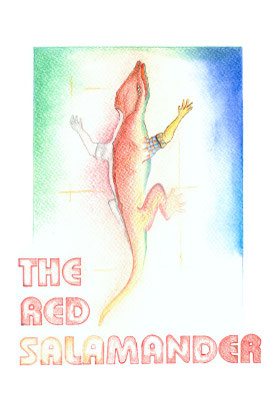001 - 1989 - The Red Salamander (1989) - tekening op 300 grams aquarelpapier H 29,9 x B 21,0 cm - gemengde technieken