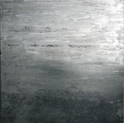 „o.T.“, 2004, 100x100cm, Stahlblech geschliffen