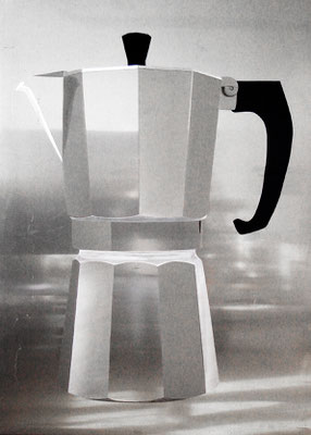 "espressomachin", 140x100x5cm, Aluminium geschliffen, Transparentfarbe, 2007