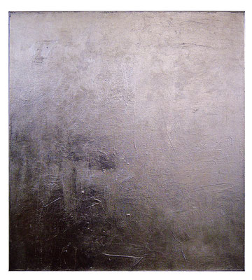 "o.T.", 2008, 80x120cm, Acrylfarbe auf Molino, Blatt-Aluminium