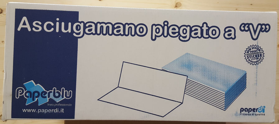 Asciugamani a "V" pura cell. 2 veli 3150 pz 