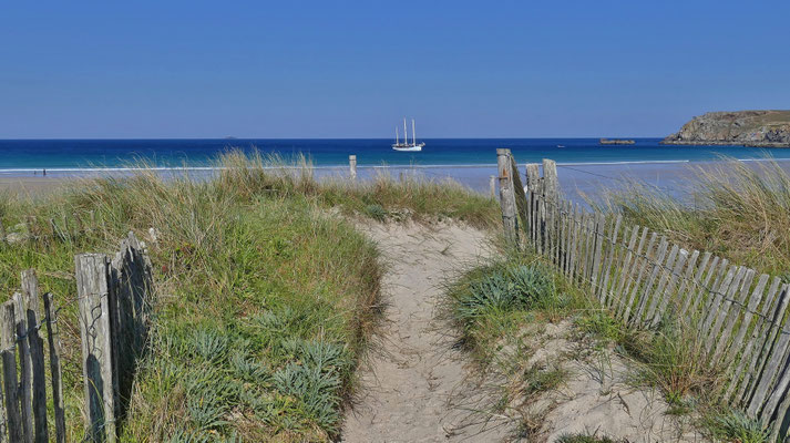 La Baie des Trépassés, Cap Sizun, Dreharbeiten zum Film 'L'Île aux 30 Cercueils'