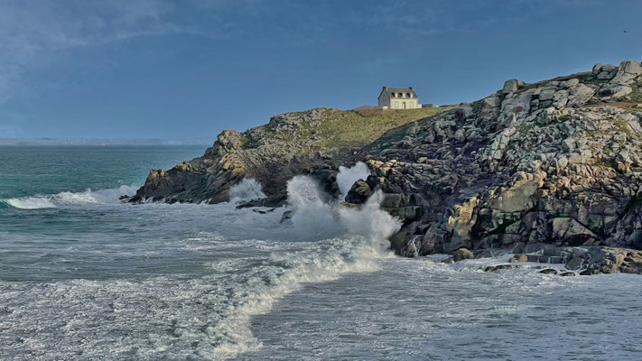 Cap Sizun, Pointe du Millir, stürmische Wellen