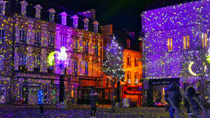 Weihnachtsbeleuchtung in Audierne, Cap Sizun, Bretagne