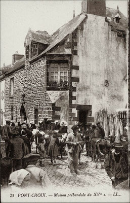 Pont-Croix, altes Foto, Autor unbekannt