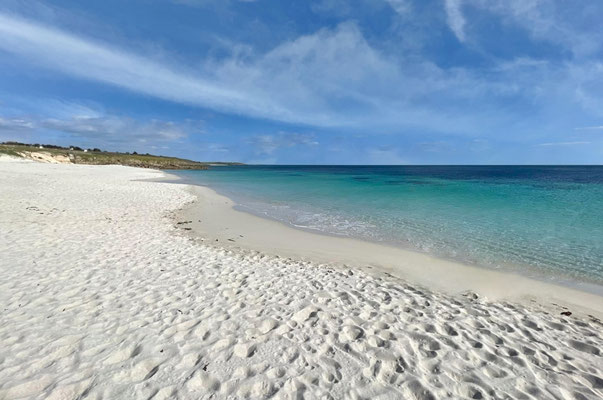Der Strand von Kersiny in der Bucht von Audierne, direkt unterhalb unseres Ferienhauses Tal Ar Mor, zu Fuß schnell zu erreichen.