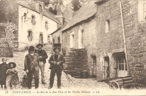 Pont-Croix, altes Foto, Autor unbekannt