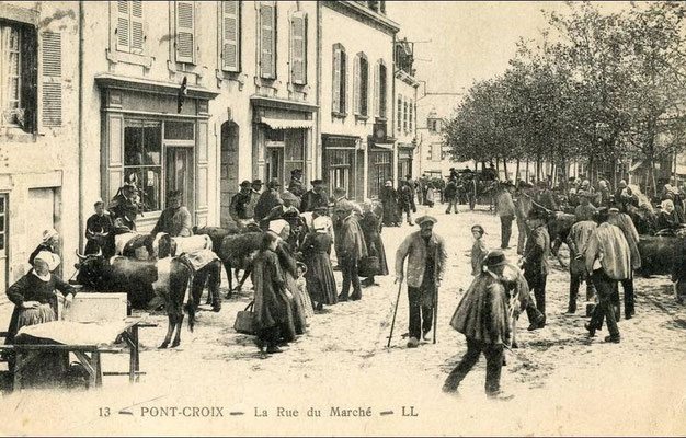 Pont-Croix, altes Foto, Autor unbekannt
