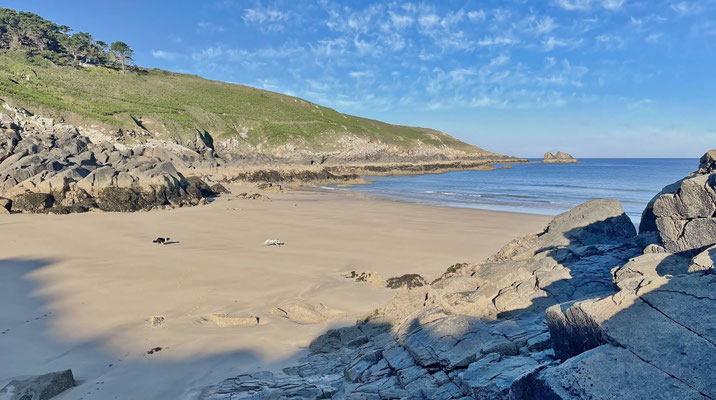 Küstenwanderweg GR34, Cap Sizun, Finistère, Bucht von Douarnenez, Zöllnerweg, Pors Péron zur Pointe du Millier, wandern, Pointe du Millier, Phare du Millier