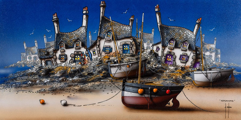 Alain Coadou, Maler in Locronan, Finistère,  Bild © Alain Coadou