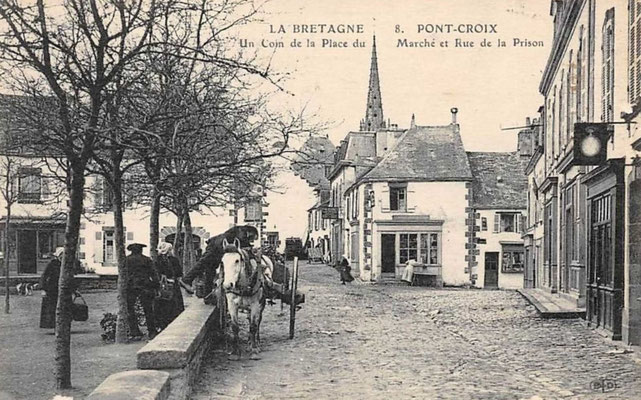 Pont-Croix, altes Foto, Autor unbekannt