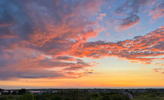 Ferienhaus Ker Armor, Plouhinec, Sonnenuntergang über der Bucht von Audierne