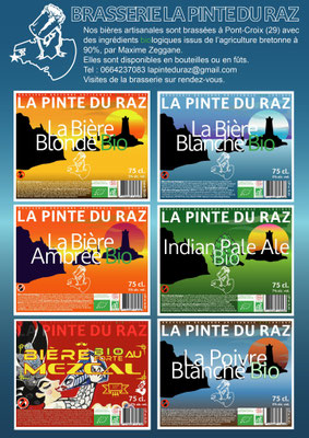 Biersorten La Pinte du Raz Brauerei, Pont-Croix, Cap Sizun