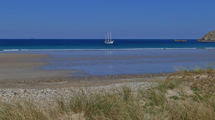 La Baie des Trépassés, Cap Sizun, Dreharbeiten zum Film 'L'Île aux 30 Cercueils'