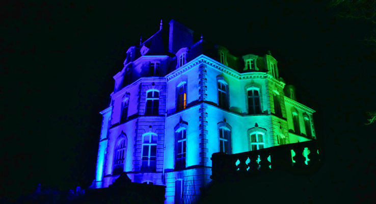 Weihnachtsbeleuchtung in Audierne, Cap Sizun, Bretagne