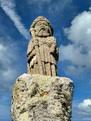Die Pointe du Van mit der Chapelle de Saint They, Cap Sizun, Bretagne