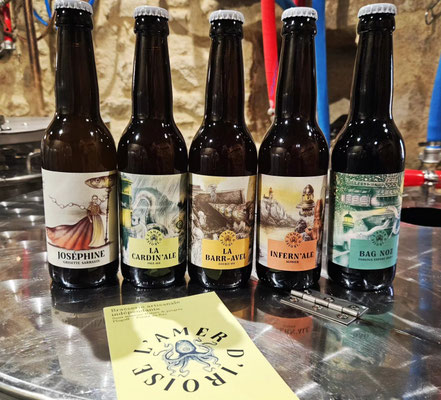 Biersorten Amer d'Iroise Brauerei in Plogoff, Cap Sizun