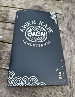 Landévennec, Awen Café, Restaurant, Café, Blick auf die Aulne