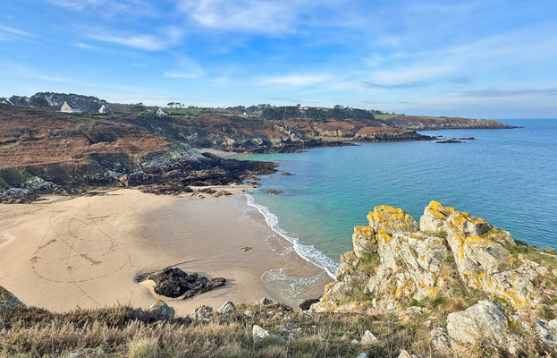 Pors Péron, Beuzec-Cap-Sizun, Cap Sizun, Finistère, Bretagne, der Strand von Pors Péron