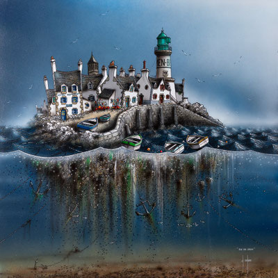Alain Coadou, Maler in Locronan, Finistère,  Bild © Alain Coadou