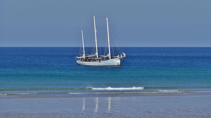 La Baie des Trépassés, Cap Sizun, Dreharbeiten zum Film 'L'Île aux 30 Cercueils'